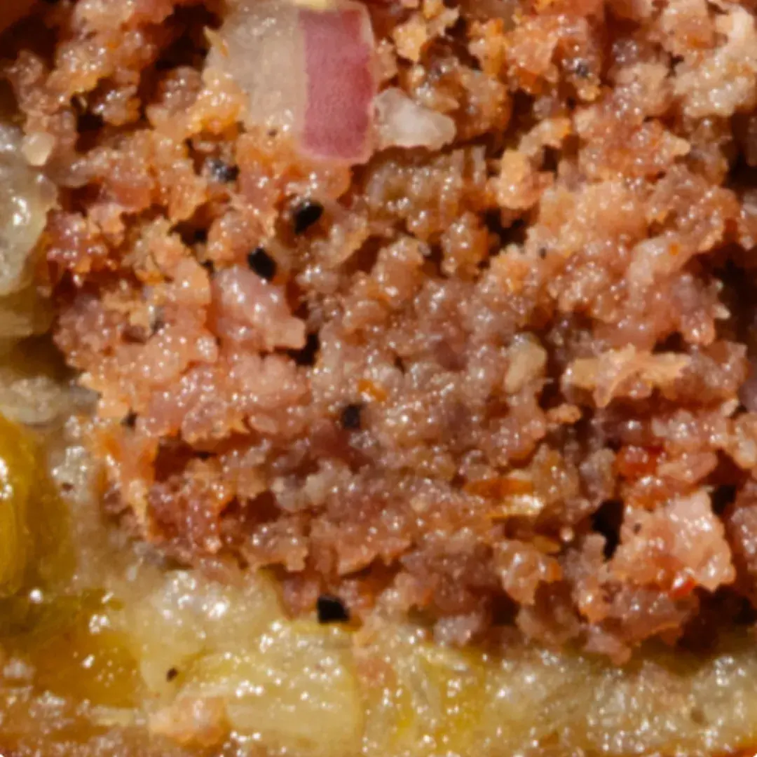 Texture des claclos fourrés au porc et au bœuf